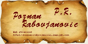 Poznan Rabovjanović vizit kartica